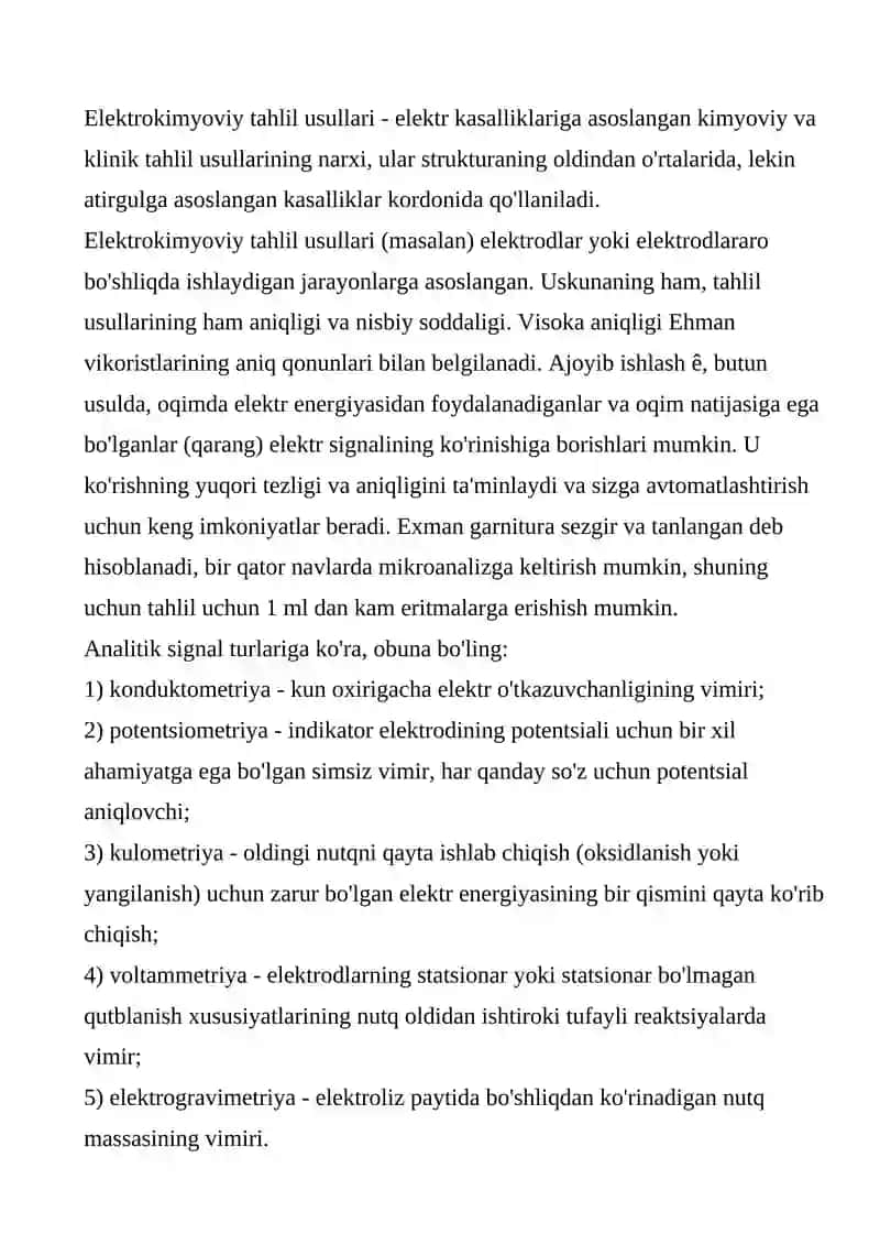 Elektrokimyoviy taxlil usullari 2