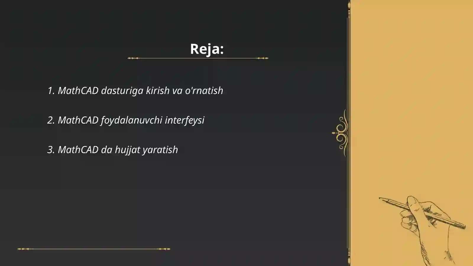 MathCAD amaliy dasturi imkoniyatlari va unda ishlash asoslari 2