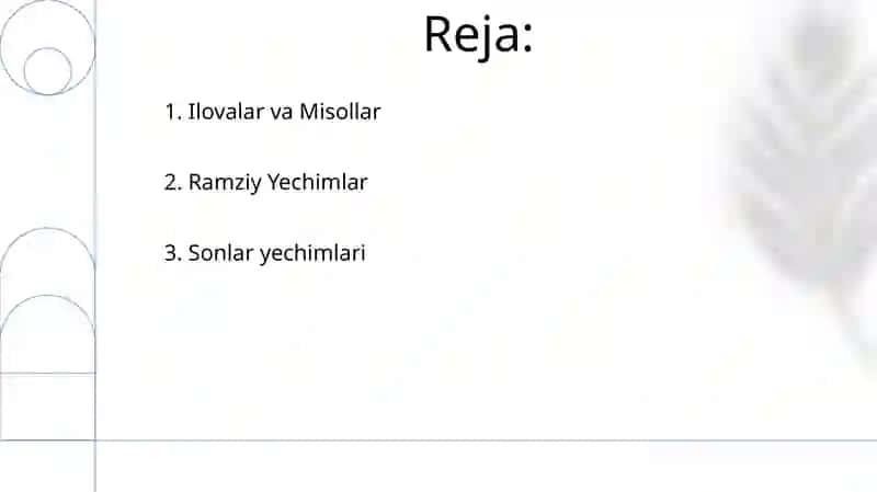 Mathcad orqali differensial tenglamalarga qo'yilgan tenglamalarni yechish 2