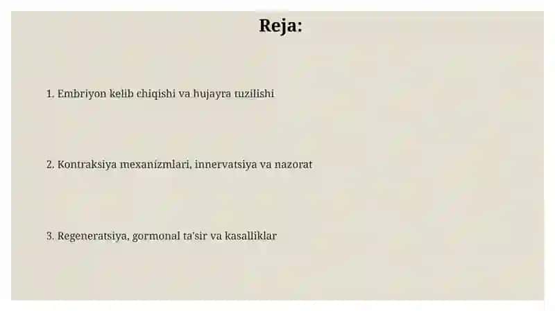 Embriyon kelib chiqishi va hujayra tuzilishi 2