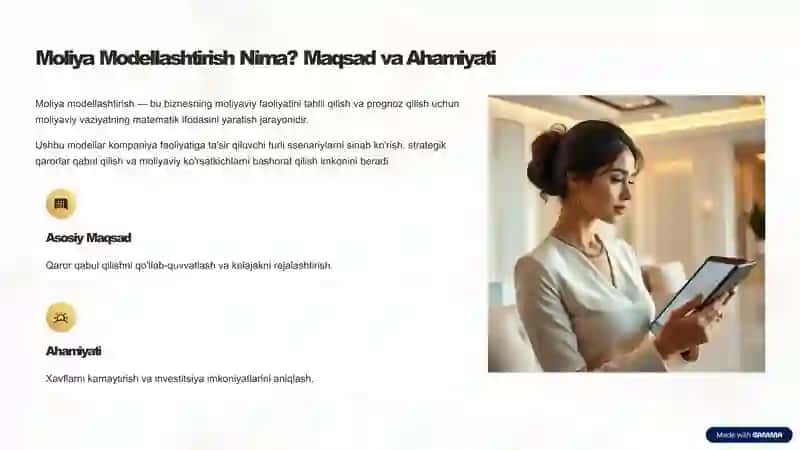 Moliya Modellashtirish Usullari va Shakllari 2