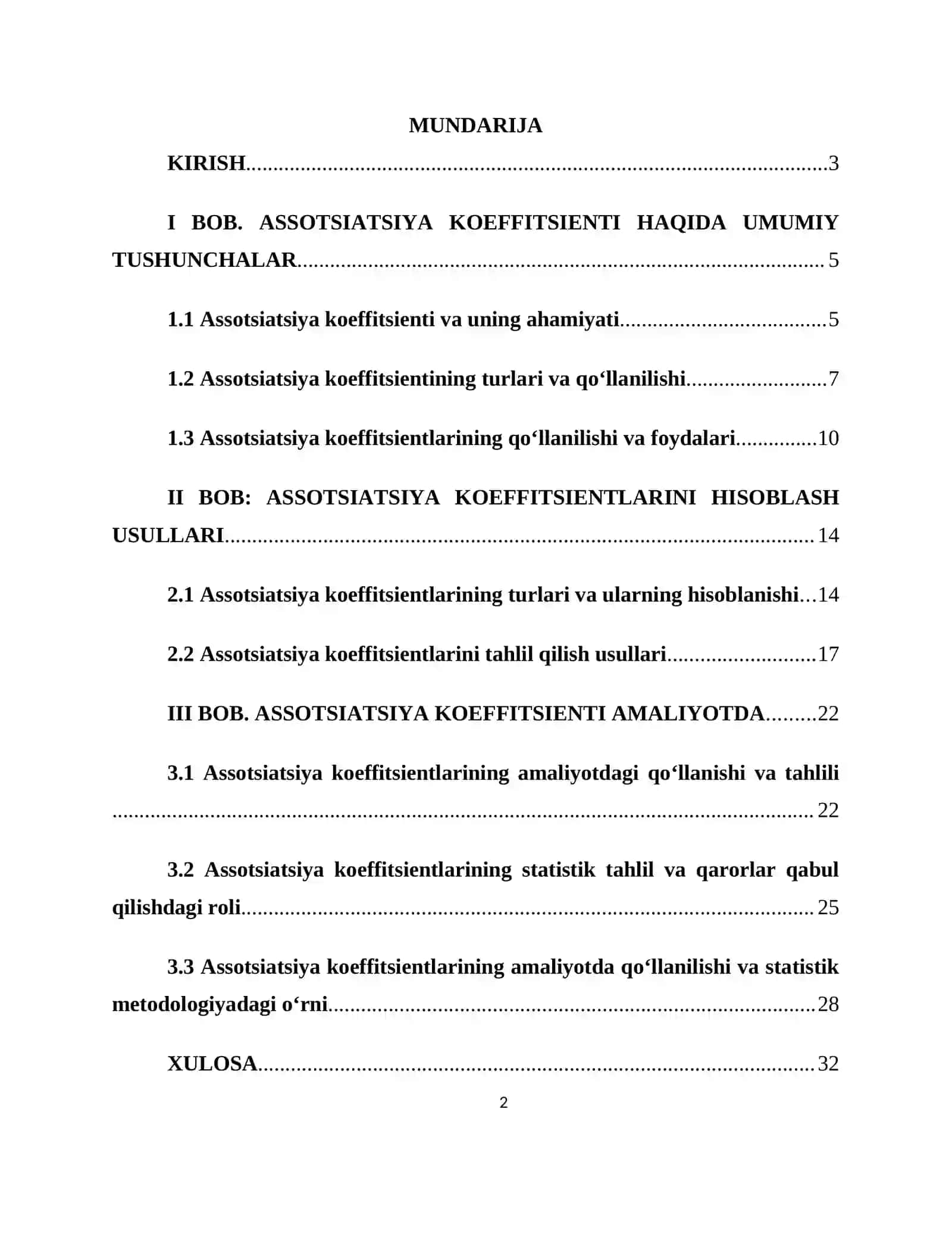 ASSOTSIATSIYA KOEFFITSIENTI HAQIDA UMUMIY TUSHUNCHALAR 2