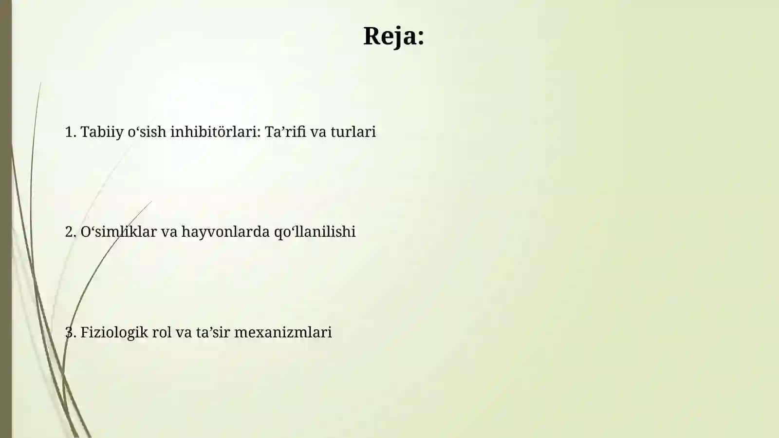 Tabiiy òsish ingibitorlari va ularningfiziologik roli 2