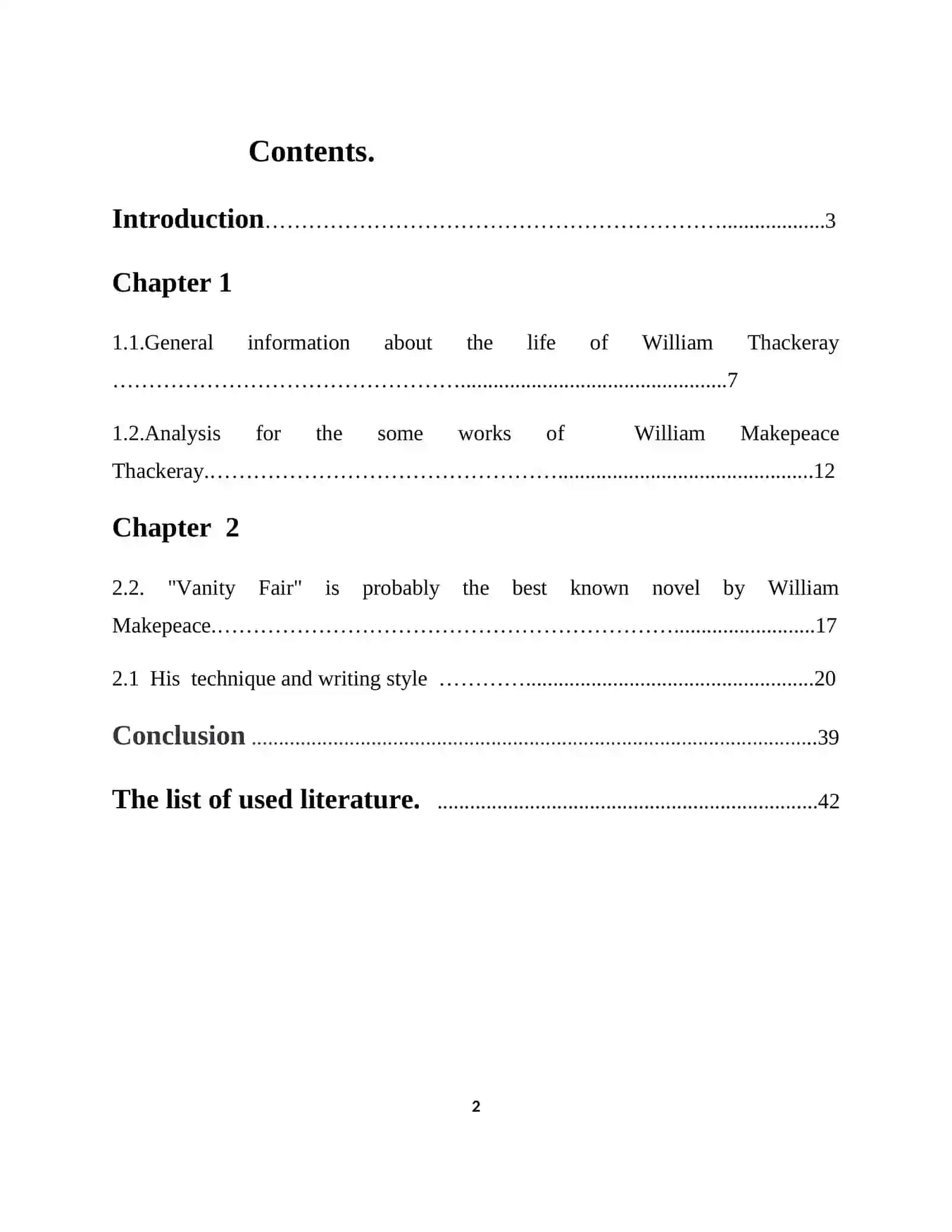 Course Work on Socio-Psychological Analysis in Novels of William Thackeray 2