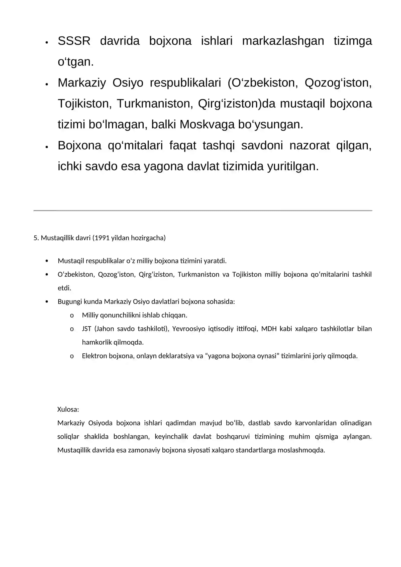 Bojxona ishlar turlari 2