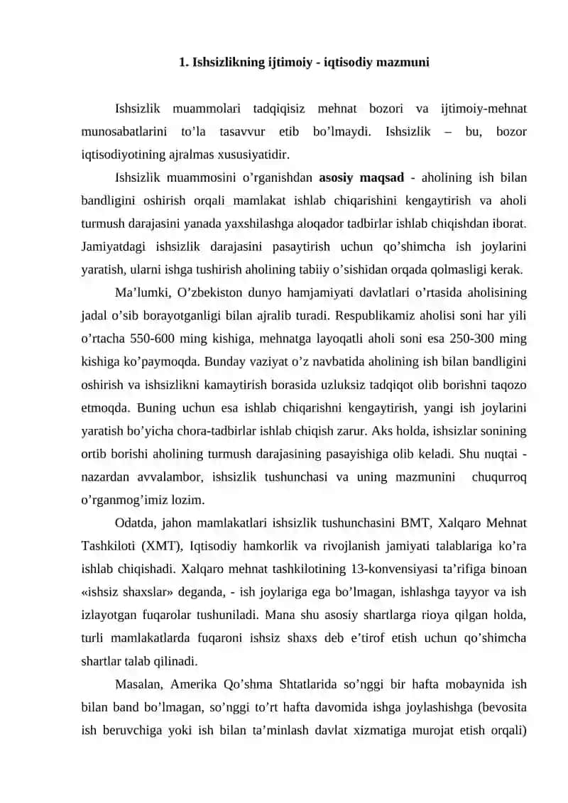 Ishsizlik va uning turlari 2