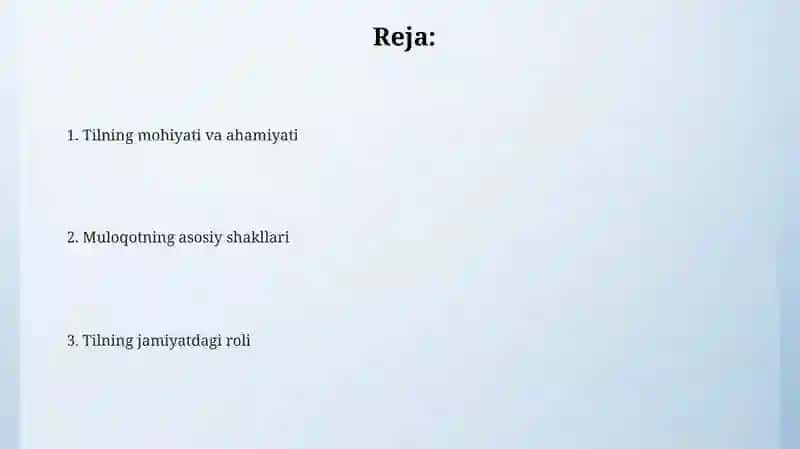 Tilning Mohiyati va Ahamiyati 2