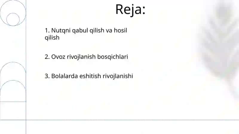 Bolalar eshituv qobiliyati (slux) va ovozini rivojlantirishning o'ziga xos xususiyatlari 2