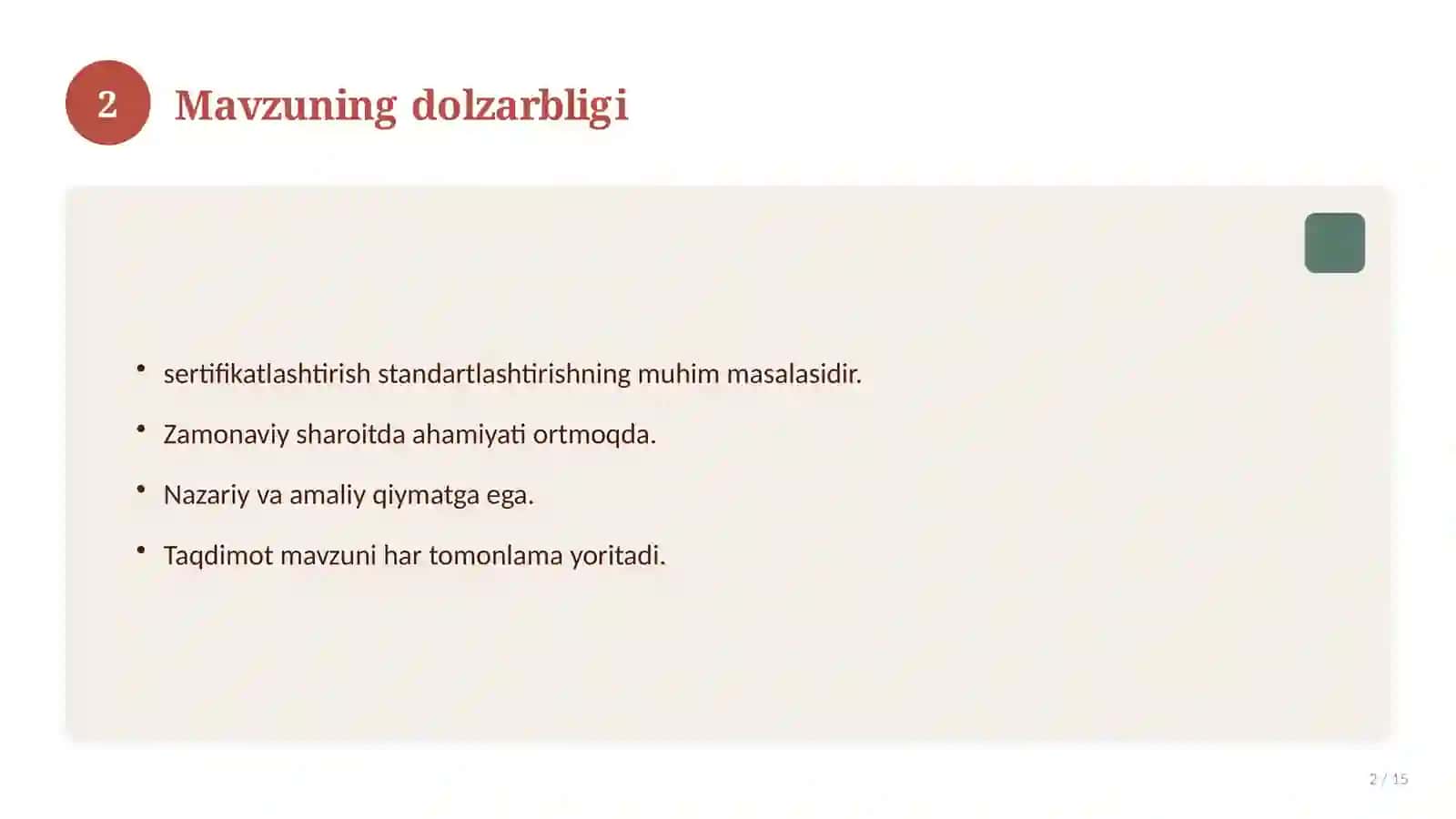 Referat: sertifikatlashtirish va xalqaro sertifikatlashtirish tashkilotlari 2