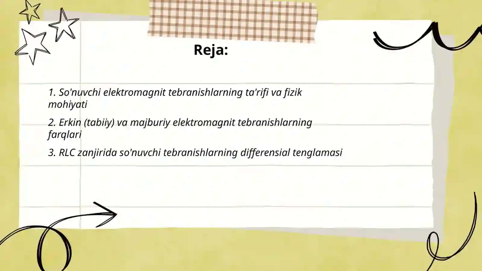 So'nuvchi va majburiy elektromagnit tebranishlar 2