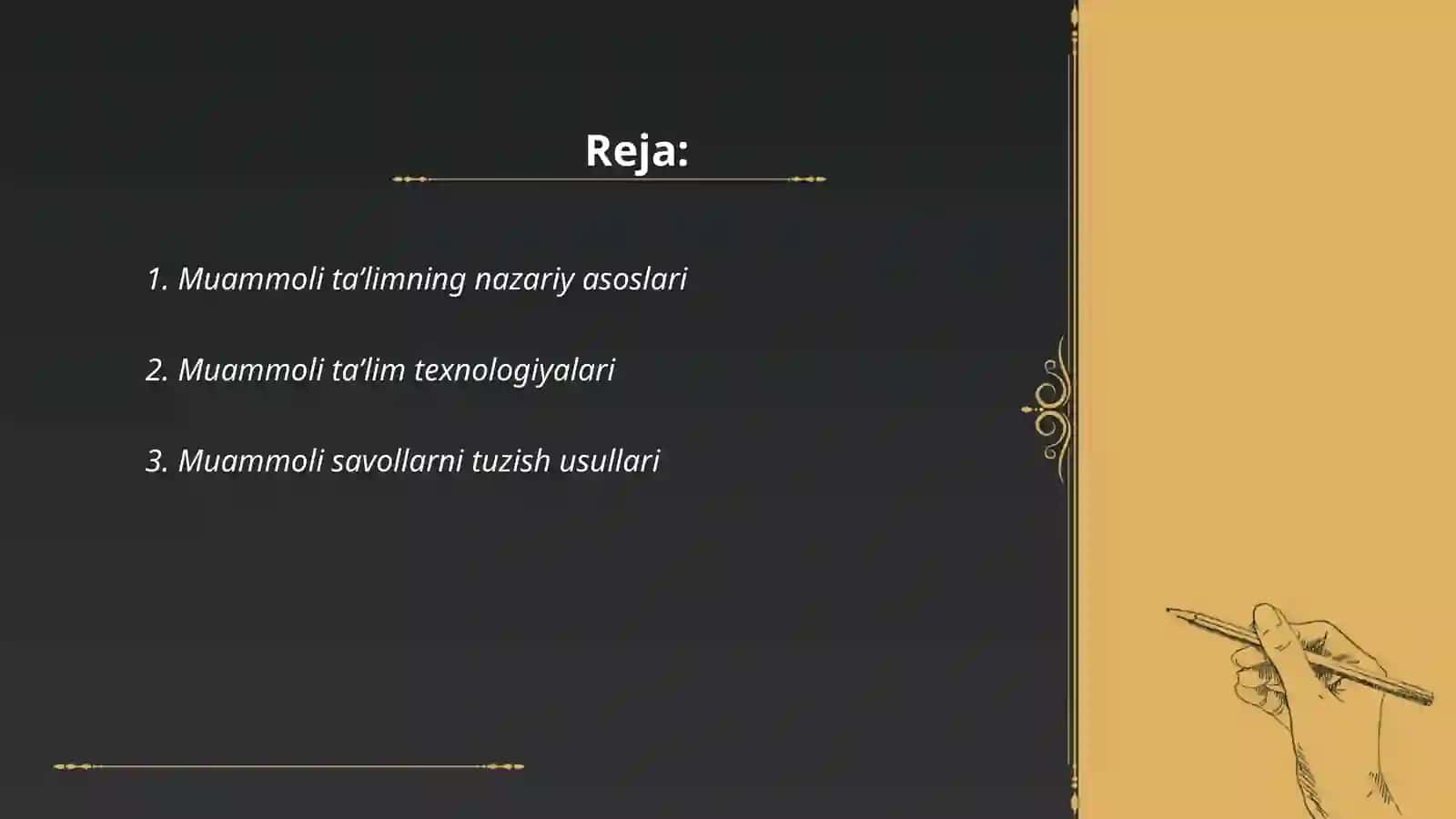 Muammoli seminarda o'qitish texnologiyasi 2