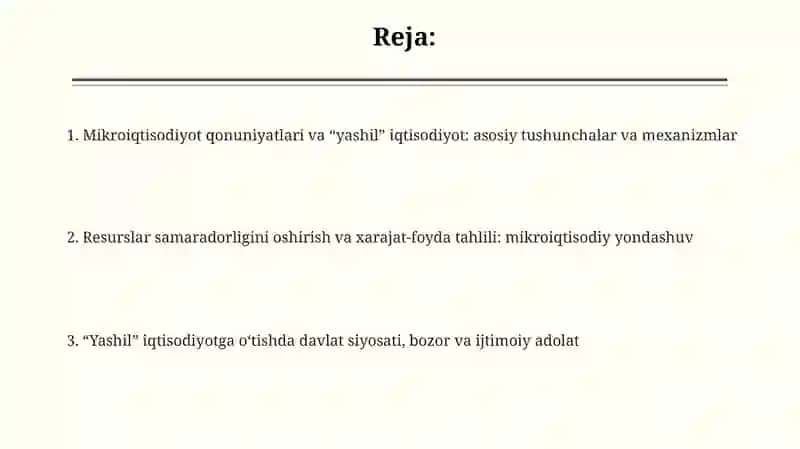 Mikroiqtisodiy qonuniyatlarning "Yashil" iqtisodiyotga ótish davridagi tutgan órni 2