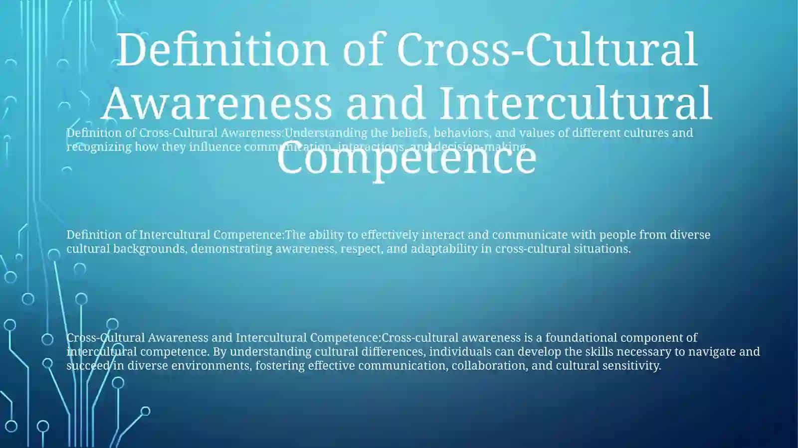 Cross-Cultural Awareness And Intercultural Competence 2