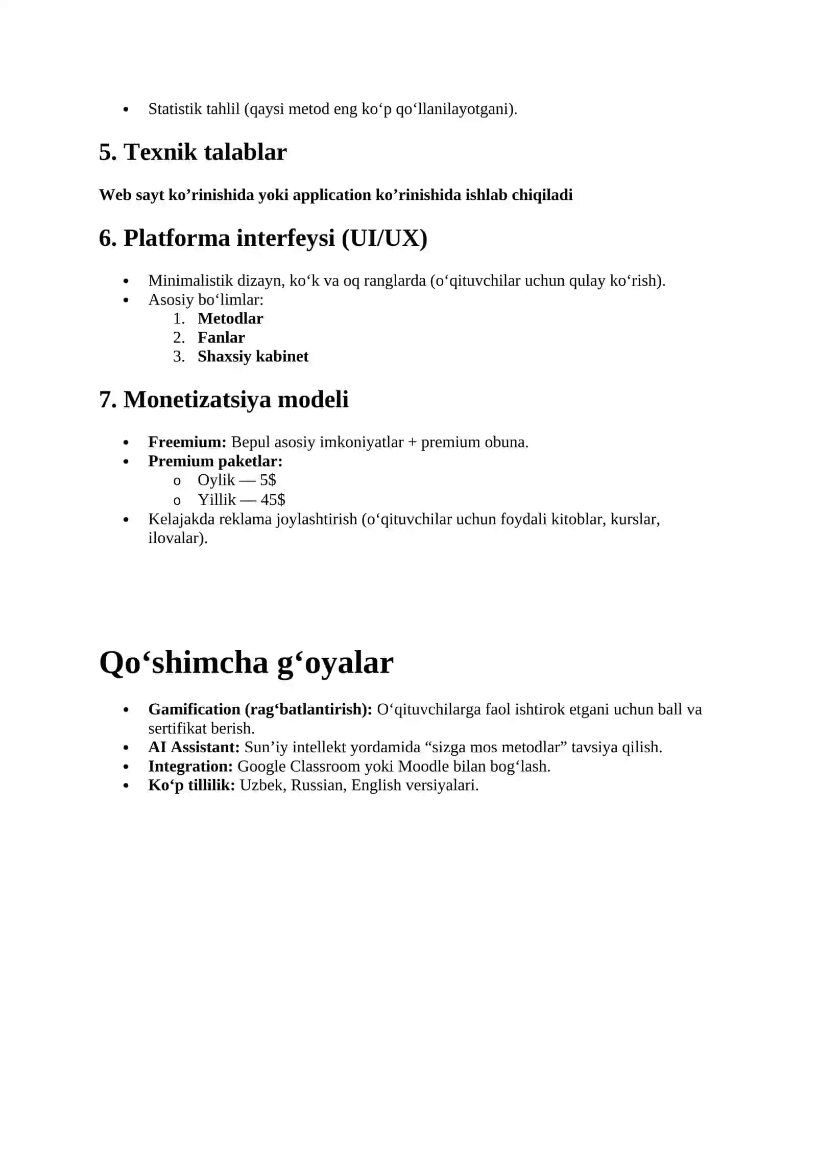 Texnik topshiriq 2