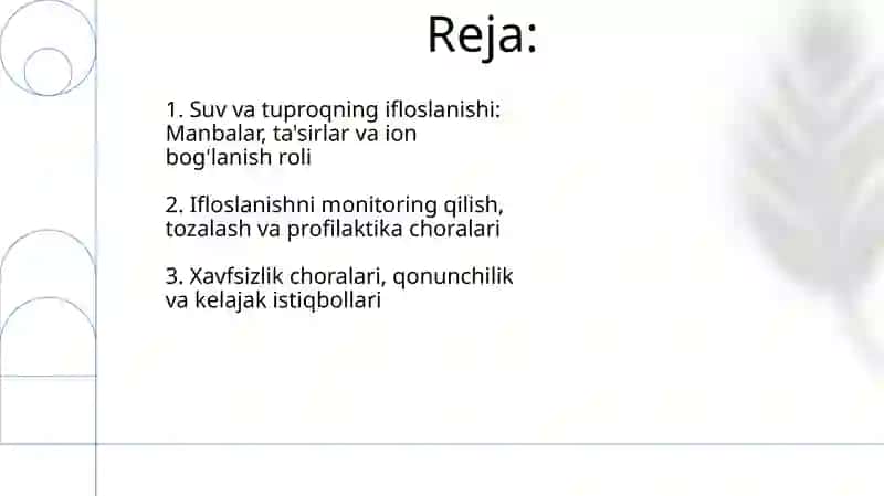 Suv va tuproq ifloslanishi ionli bogʻlanish va xavfsiz choralari 2