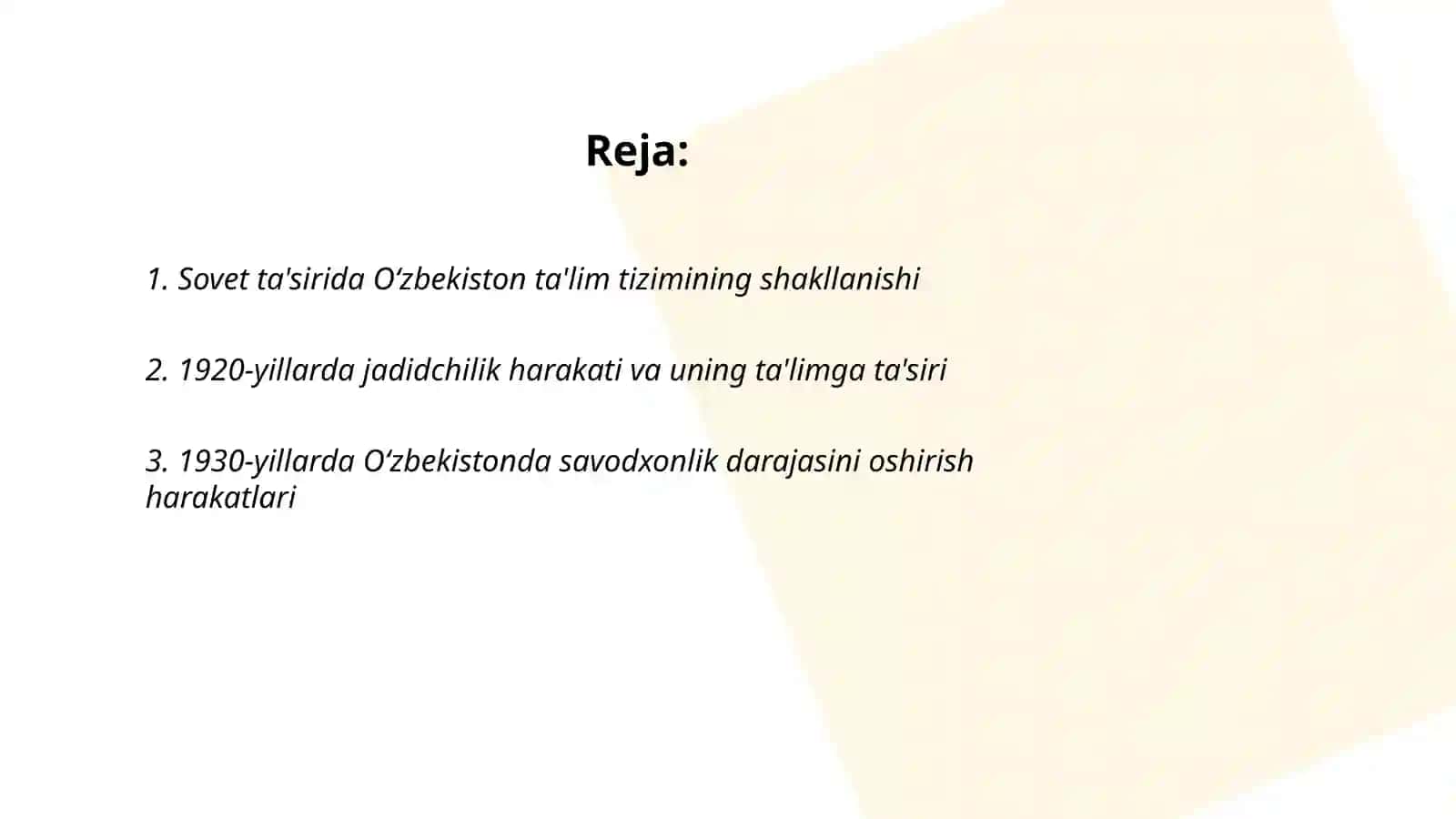 1917-1945-yillarda O‘zbekiston ta’lim tizimi va pedagogik fikrlar rivoji 2