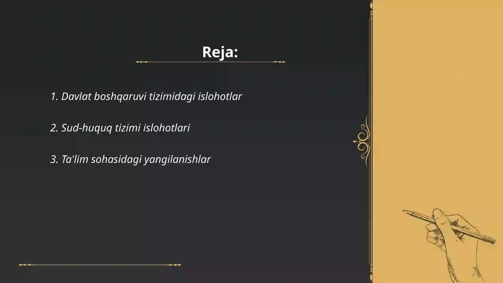 Davlat boshqaruvi tizimidagi islohotlar 2