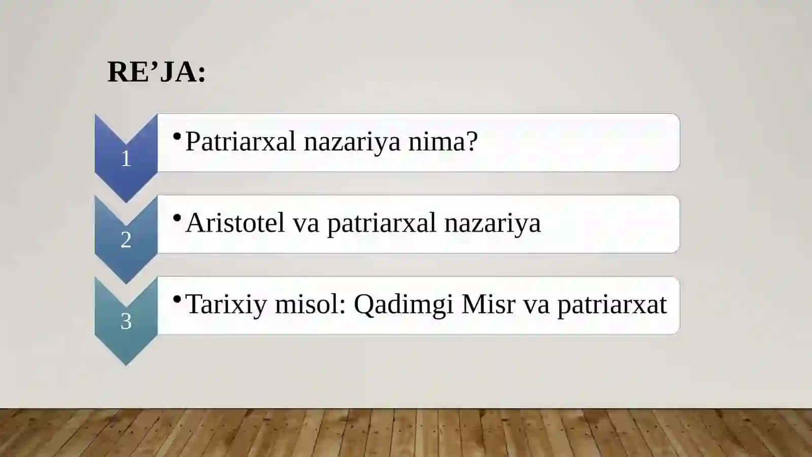 Davlatchilikning kelib chiqishi haqidagi patriarxal nazariya 2