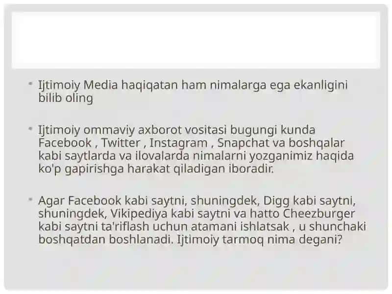 Ijtimoiy tarmoqlar va mediamadaniyat 2