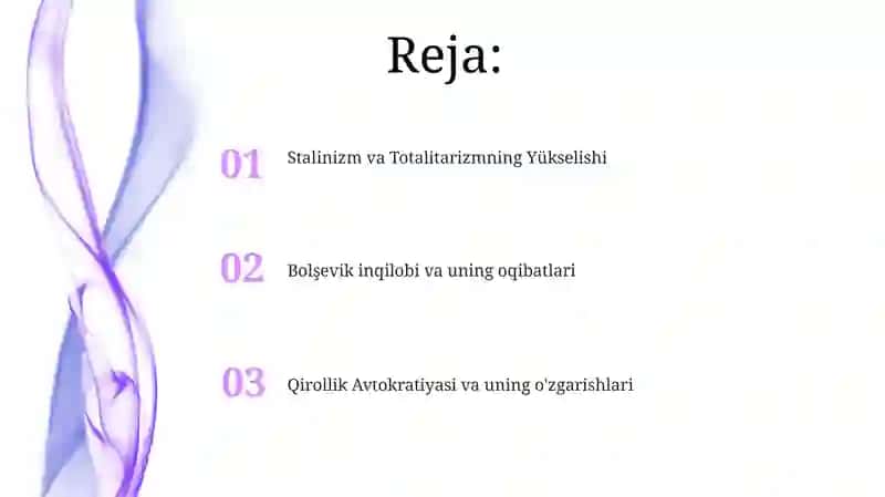 Rusiya imperiyasi va sovet hukumronligi davrida oʻlkadagi ijtimoiy siyosiy oʻzgarishlar 2