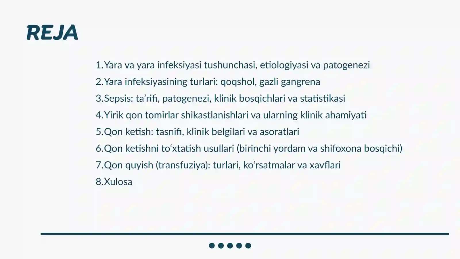 Yara infeksiyasi, sepsis va yaralar davolash prinsiplari 2