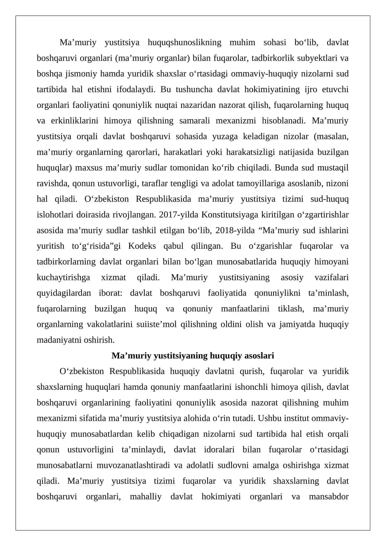 Ma’muriy yustitsiya 2