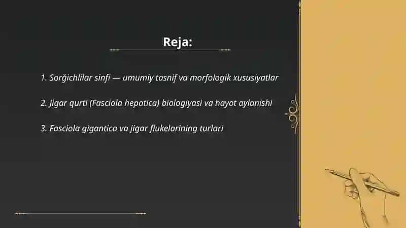 Sorğichlilar sinfi jigar qurti lansetsimon sorgich oʻpka qon sorgichlari jigar qurti 2