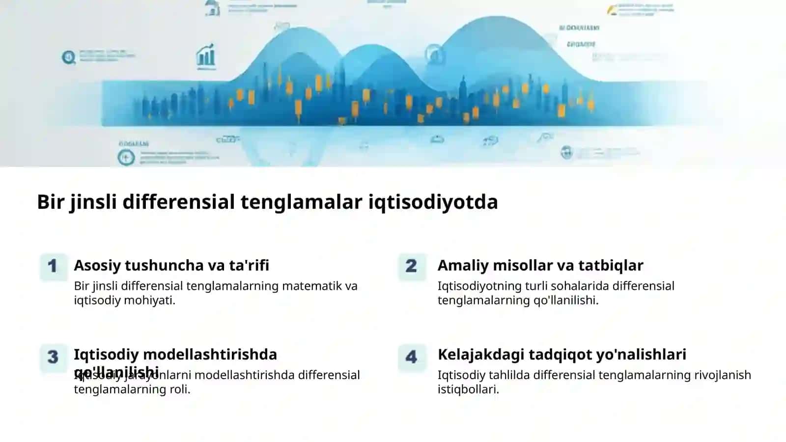 Iqtisod dinamikasida differensial tenglamalar 2