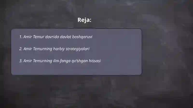 Amir temur buyuk davlat arbobi va ilm fan xomiysi 2