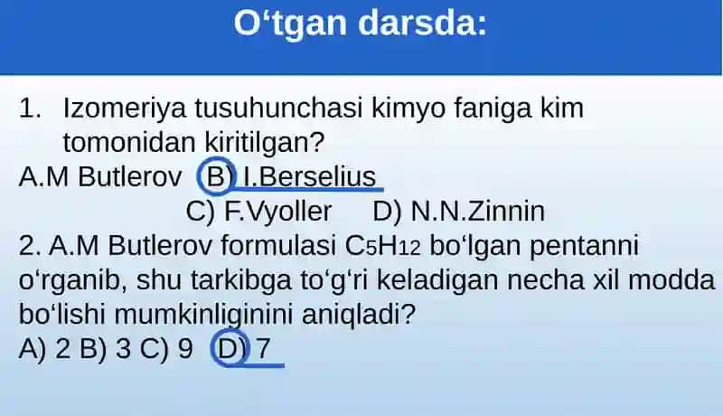 Organik birikmalarning sinflanishi 2