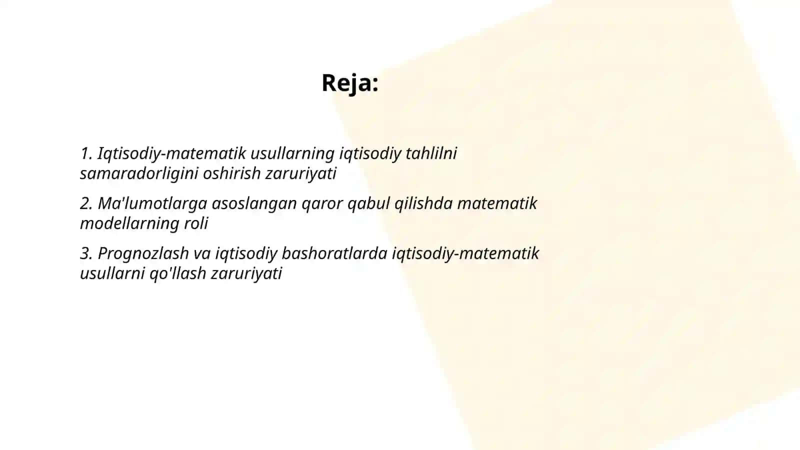 Iqtisodiy tahlilda iqtisodiy-matematik usullarni qo'llashning zaruriyati 2