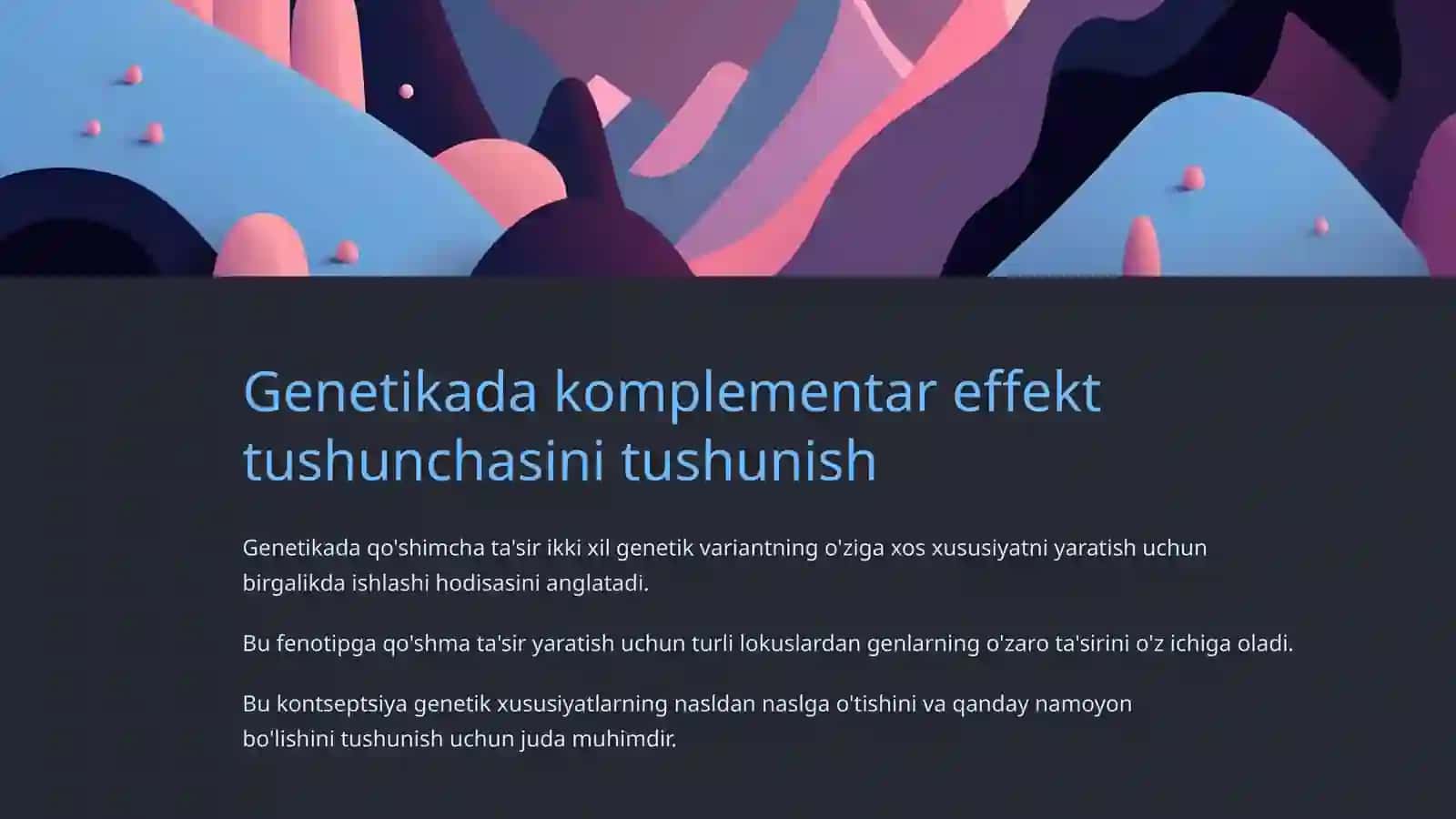 Biologiyada genlar 2