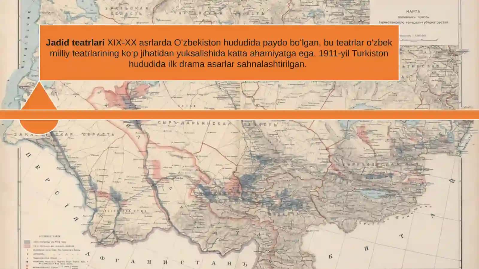 MUSTAMLAKACHILIK SHAROITIDA TURKISTON O‘LKASIDA MADANIY HAYOT (TEATR SOHASINING RIVOJLANISHI) 2