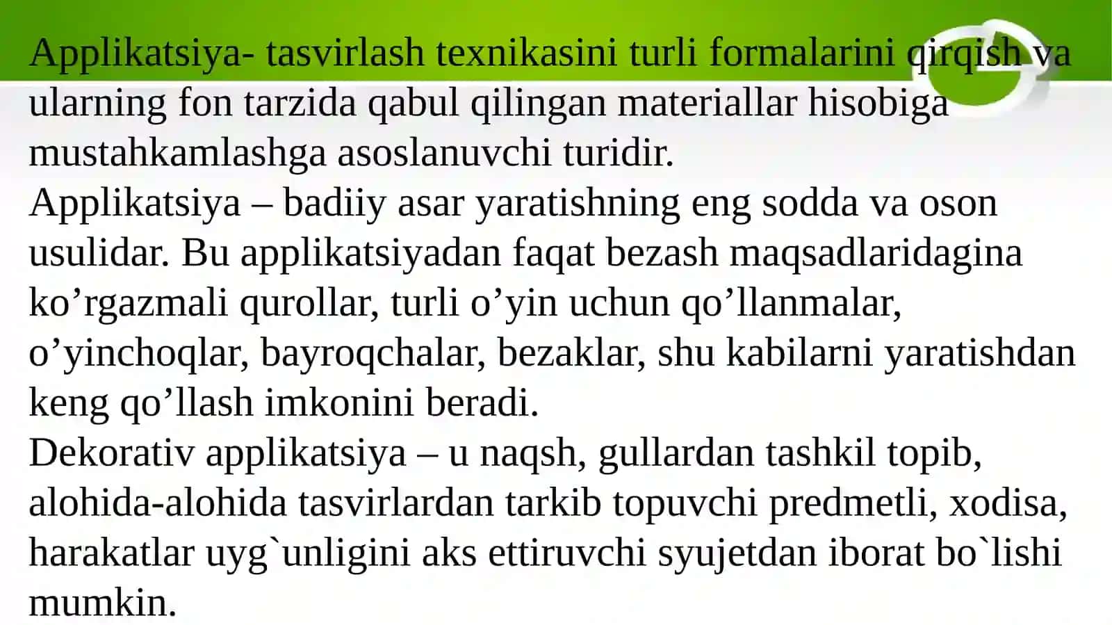 Applikatsiya va mozaika bilan ishlash darslarini tashkil etish metodikasi 2