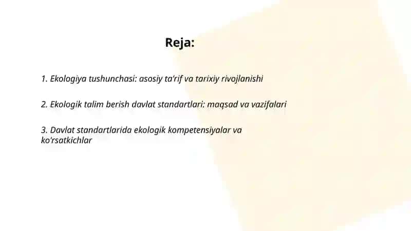 Ekologiya tushunchasi 2