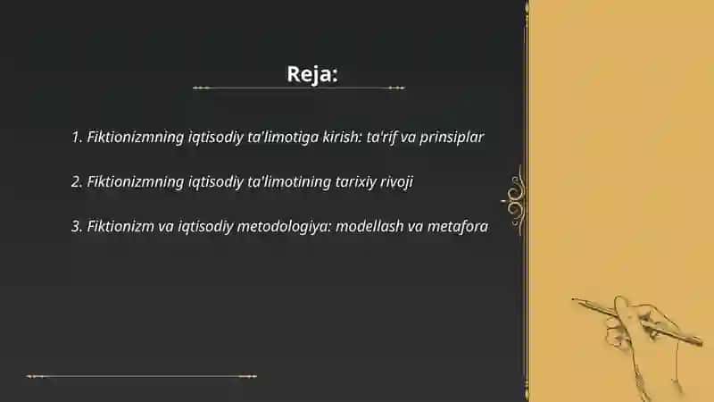 Fiktionizmning iqtisodiy ta'limoti 2