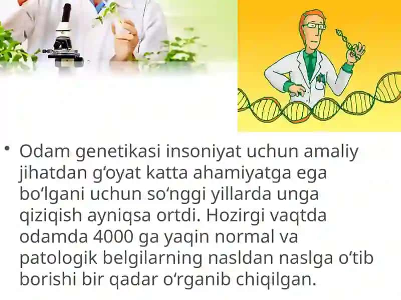 Odam genetikasini o’rganish usullari 2
