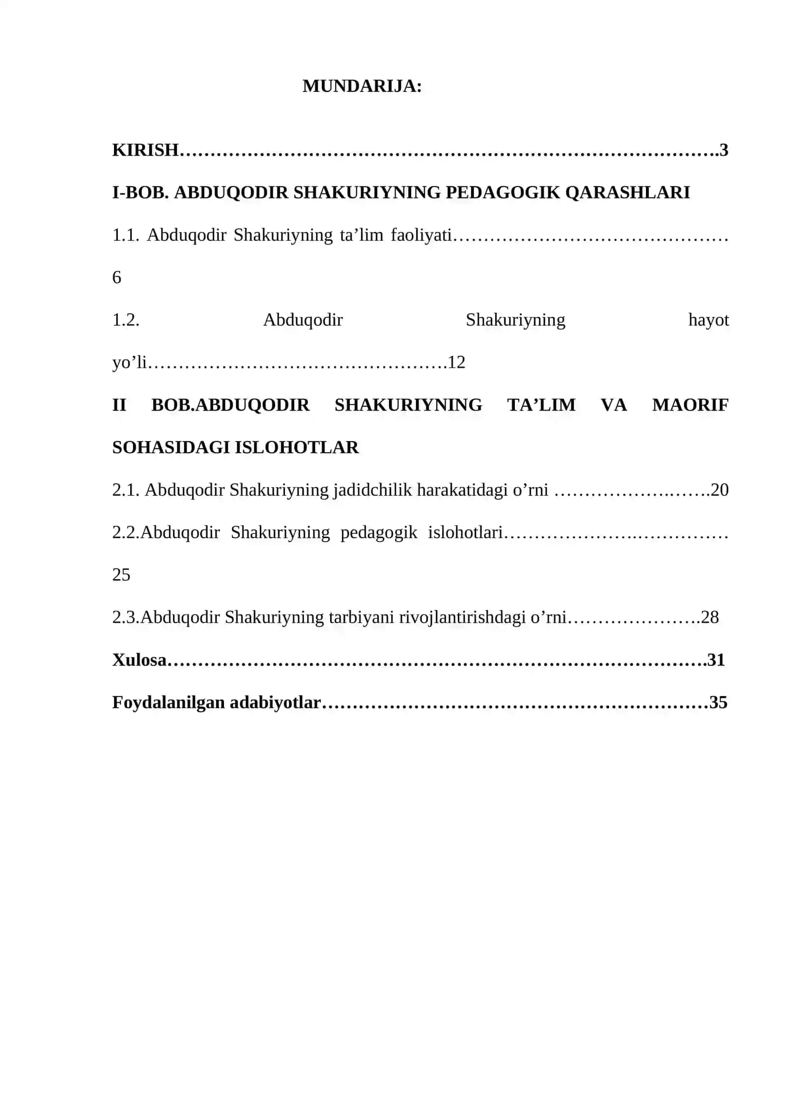 Abduqodir Shakuriyning ta’lim tarbiyani rivojlantirishda tutgan o’rni 2