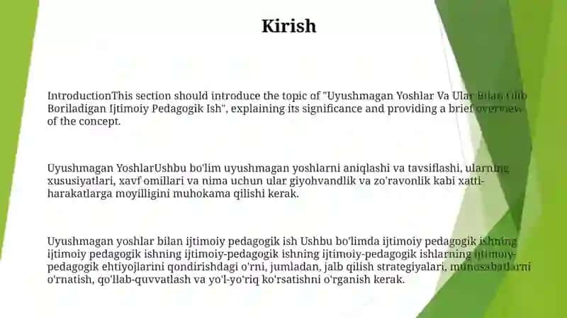 Uyushmagan Yoshlar Va Ular Bilan Olib Boriladigan Ijtimoiy Pedagogik Ish 2