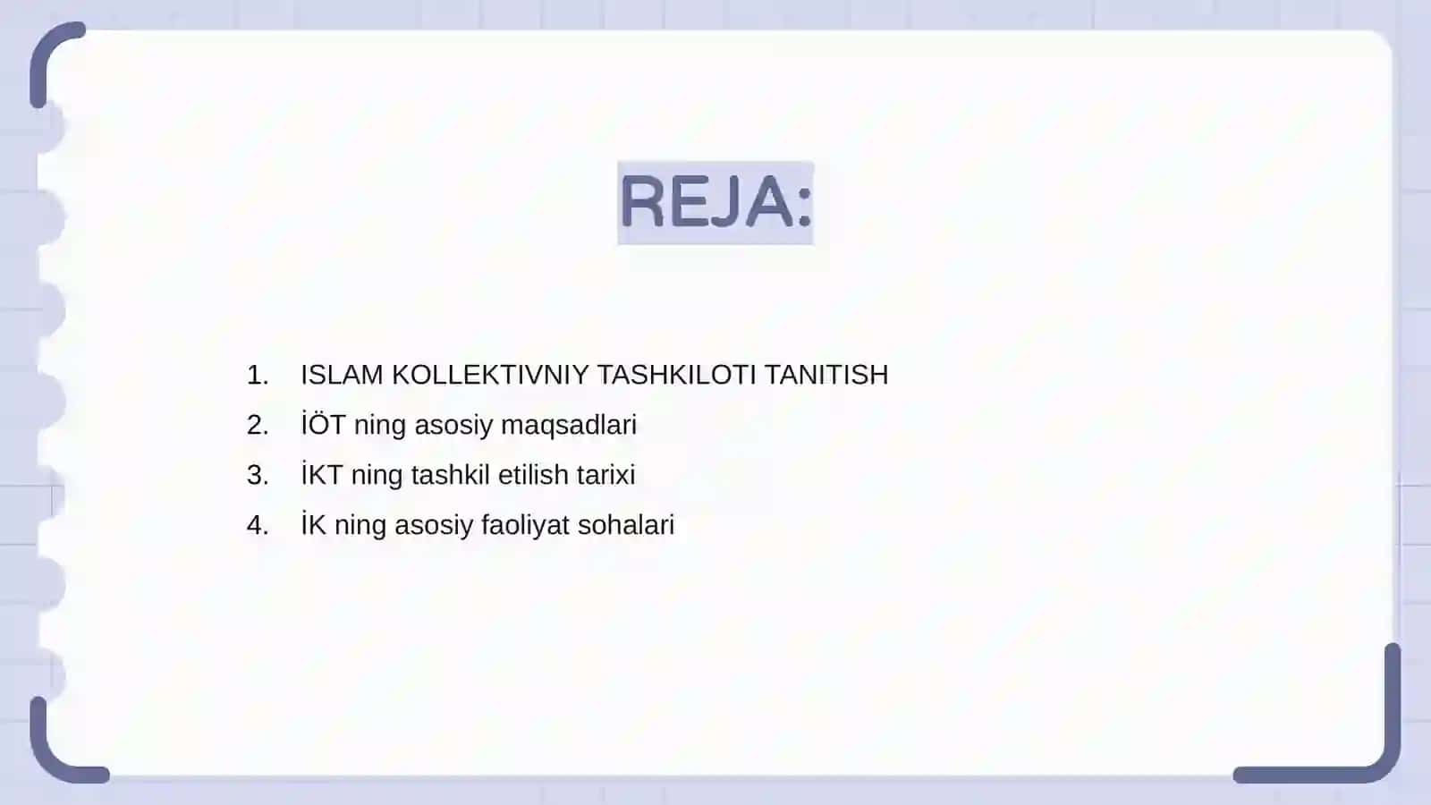ISLAM KOLLEKTIVNIY TASHKILOTI TANITISH 2