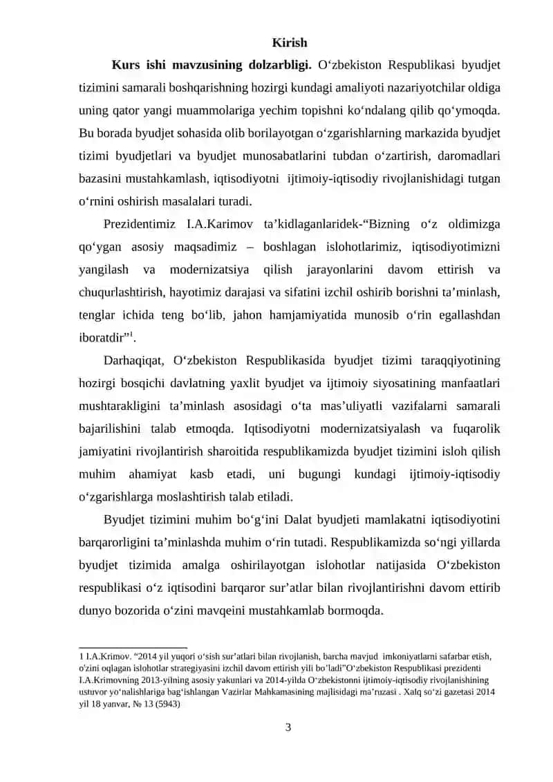iqtisodiyotni modernizatsiyalash sharoitida byudjet tizimi  byudjetlarining isloh qilishning asosiy yo‘nalishlari orqali byudjet qonunchiligini mustahkamlash 2