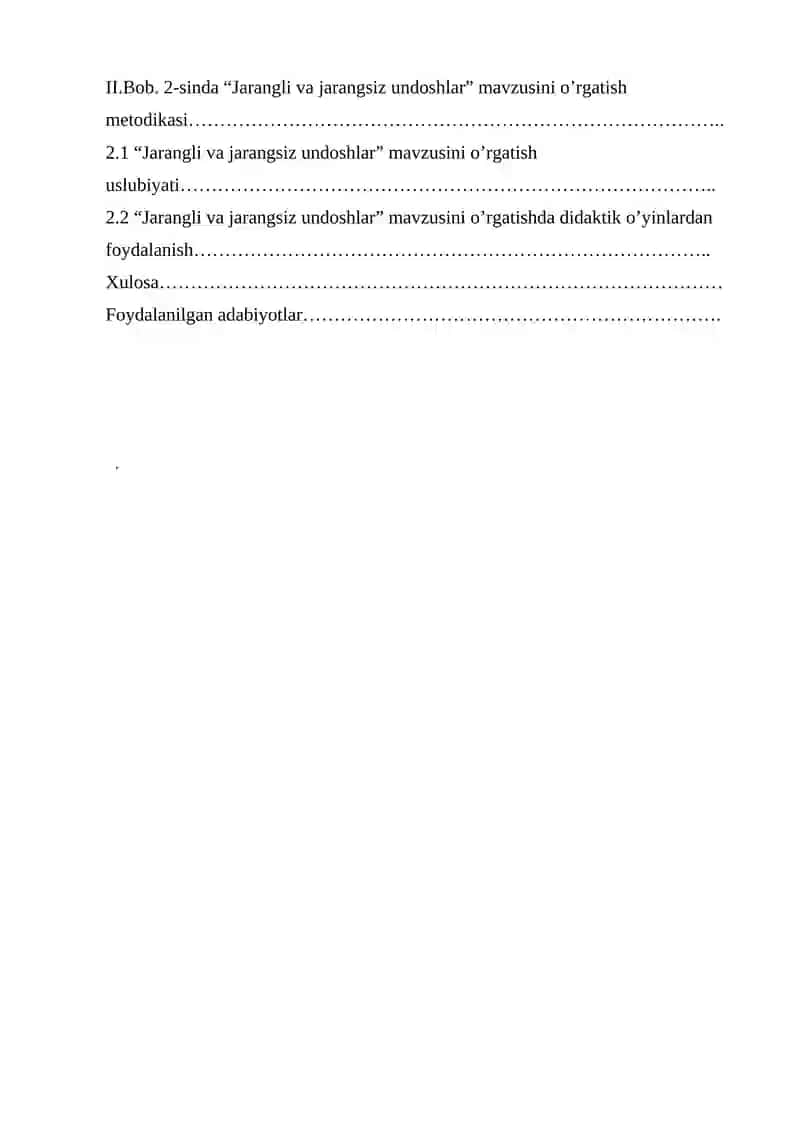 Jarangli va jarangsiz undoshlar 2