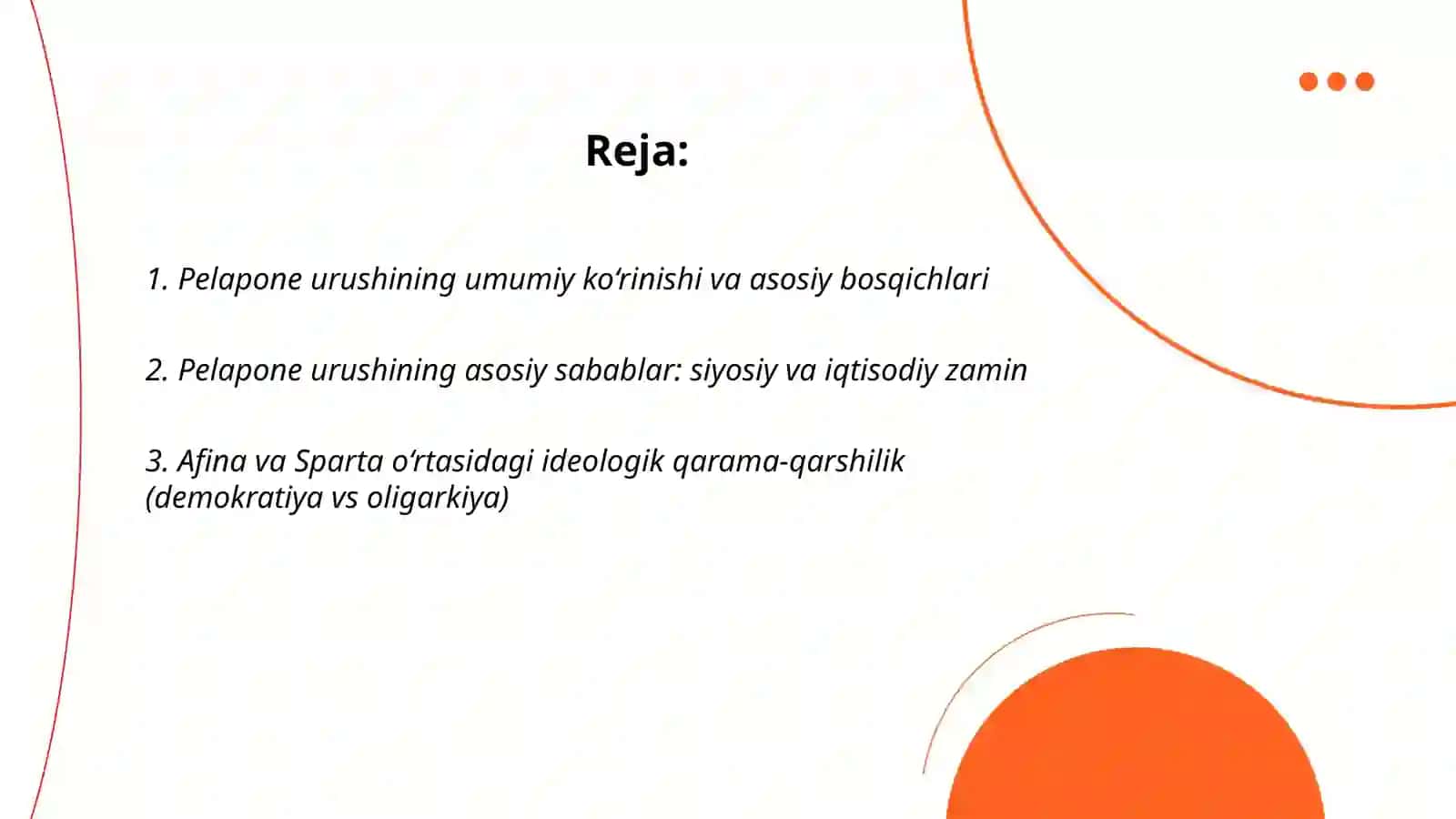 Pelapone urushi, uning sabablari,natijalari 2