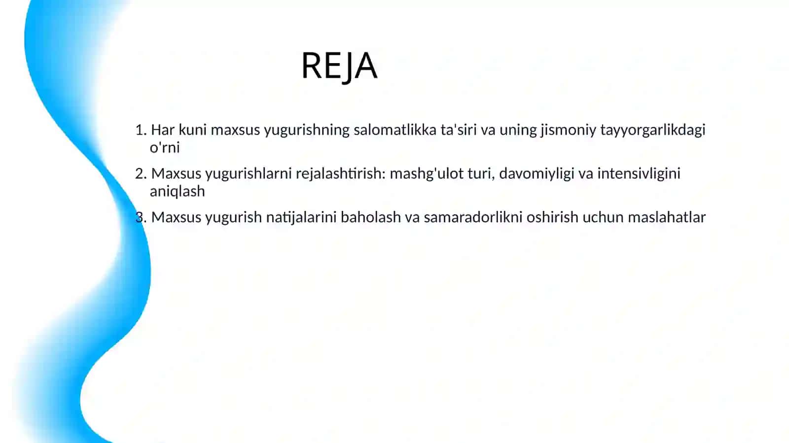 HAR KUNI MAXSUS YUGURISH 2