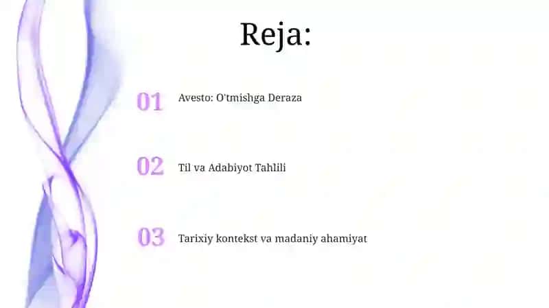 Avesto: O'tmishga Deraza 2