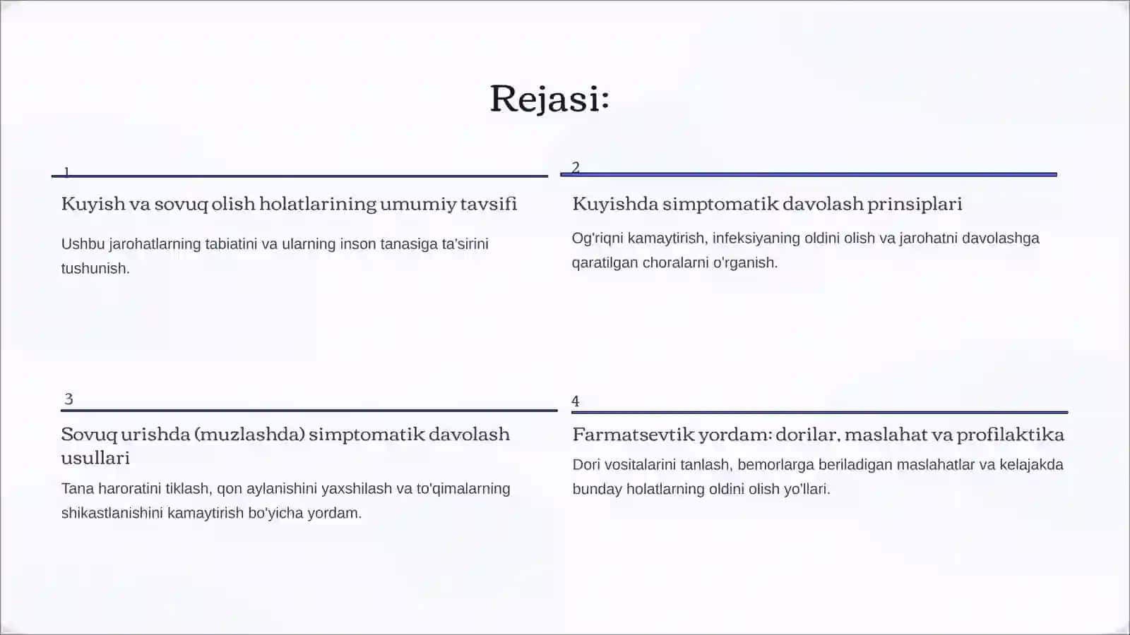 Kuyish va Sovuq olish jarayonlarida simptomatik davolash va unda farmasevtik yordam 2