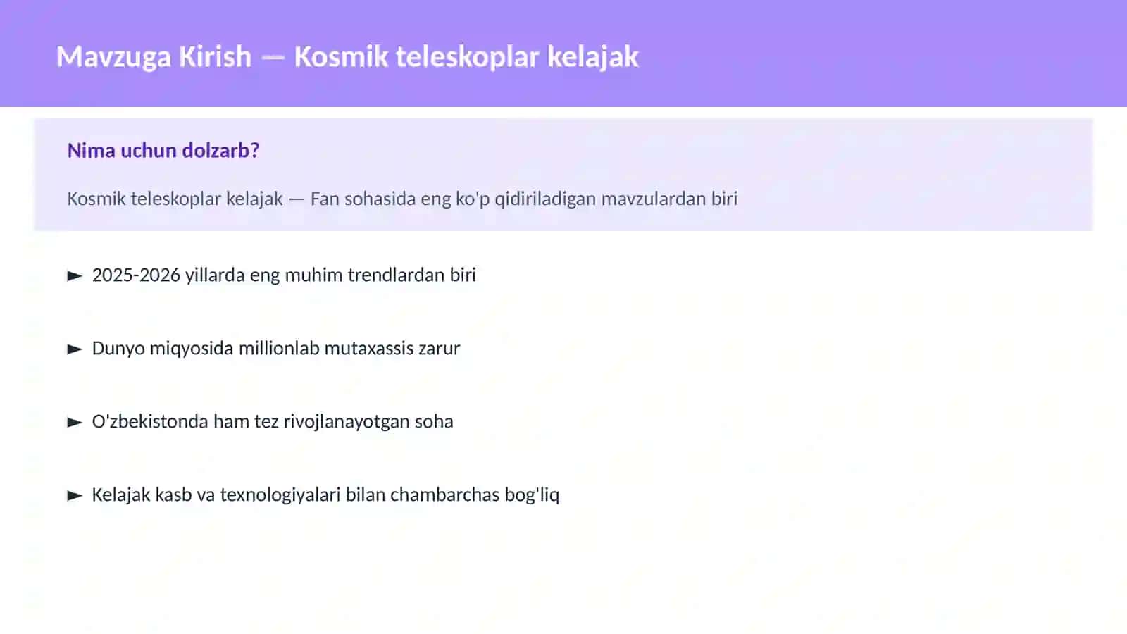KOSMOSNI TADQIQ 2