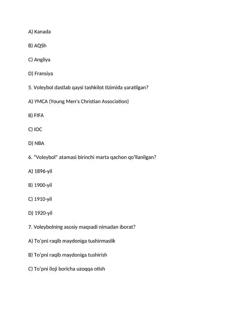 Voleybolning vujudga kelishi va rivojlanish tarixi 2
