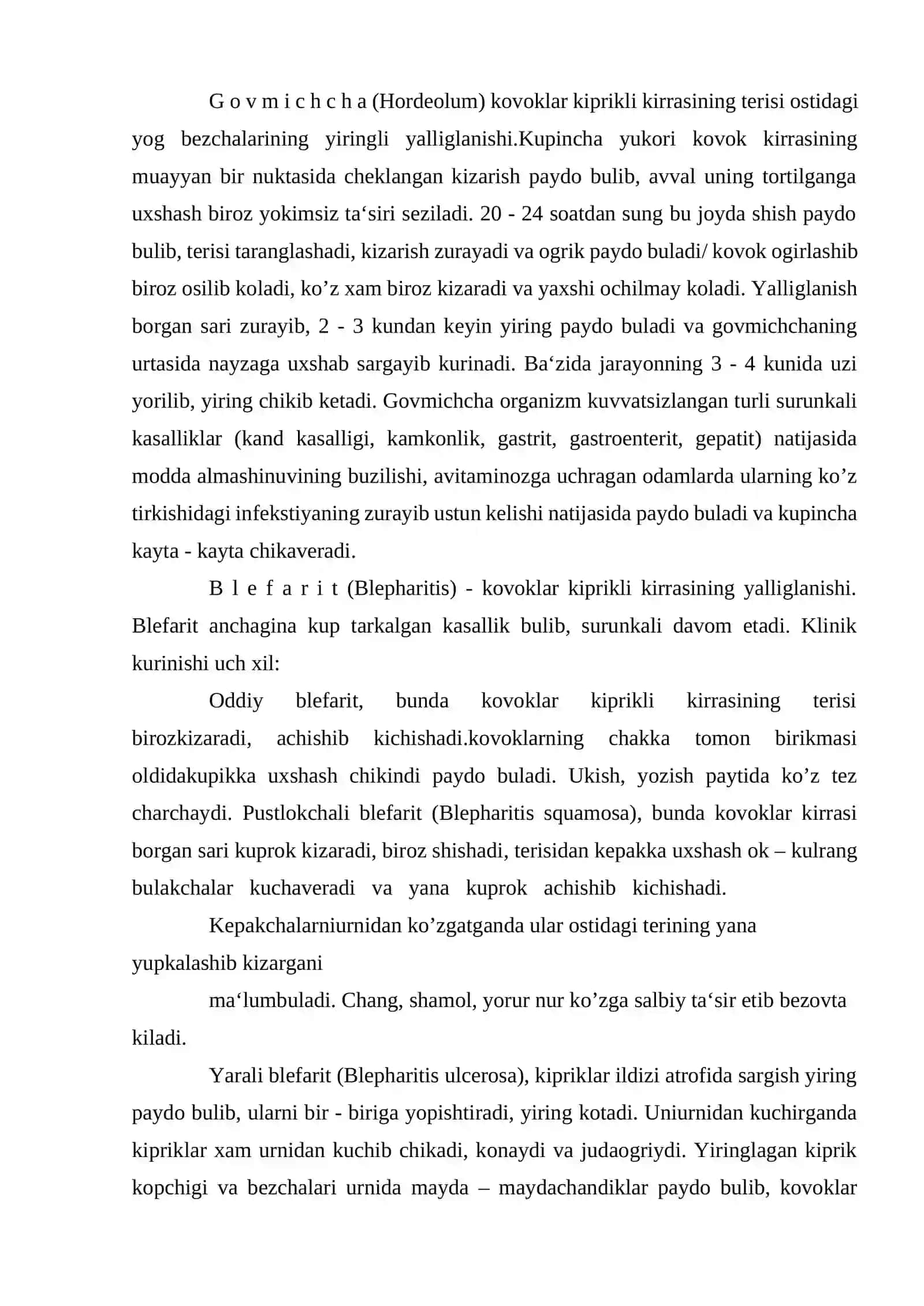 Qovoq kasalliklari. Klinikasi davolash(nеrv mushak apparati kasalliklari 2