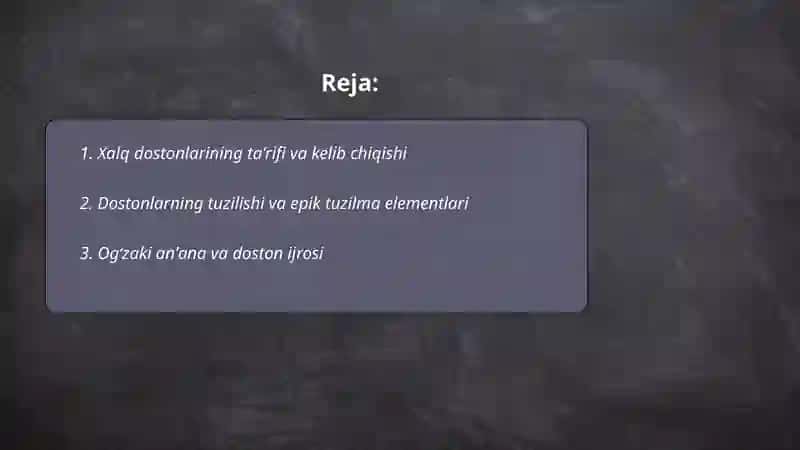 Xalq dostonlari va ularning oʻziga xos xususiyatlari 2